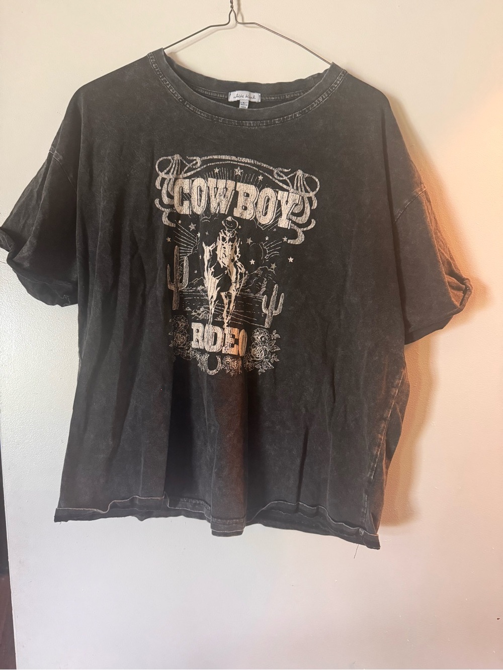 white birch Black Washed Graphic Tee